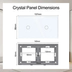 TAWOIA 1/2/3Gang Wall Touch Switch 1/2/3Way Function Base Stair Switches Spare Parts Sensor 157Glass Panel DIY Free Combination