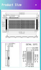 LCD 2004B Display Module 20x4 Large Character LCD Screen Display 20X04 5.0V or 3.3V Power Supply ST7066 Drive Multiple Display