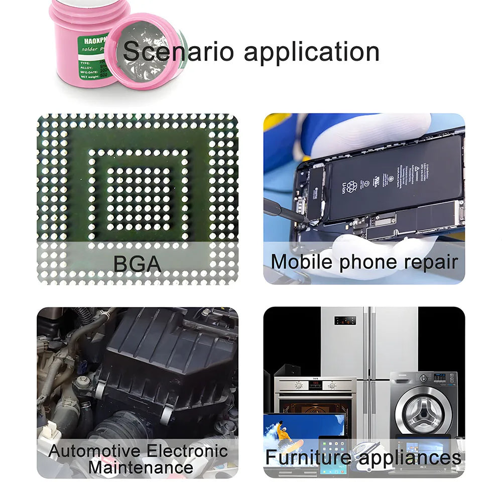 Solder Paste Flux For Soldering Sn99ag0.3cu0.7  Smd Repair Tin Paste 217℃ Tin Paste Set Welding Fluxes High Quality Flux