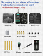 XY-Y50L Stereo BT Bluetooth-Compatible 5.1 AUX USB Audio Digital Power Amplifier Board Module 50W+50W Infrared Remote Control