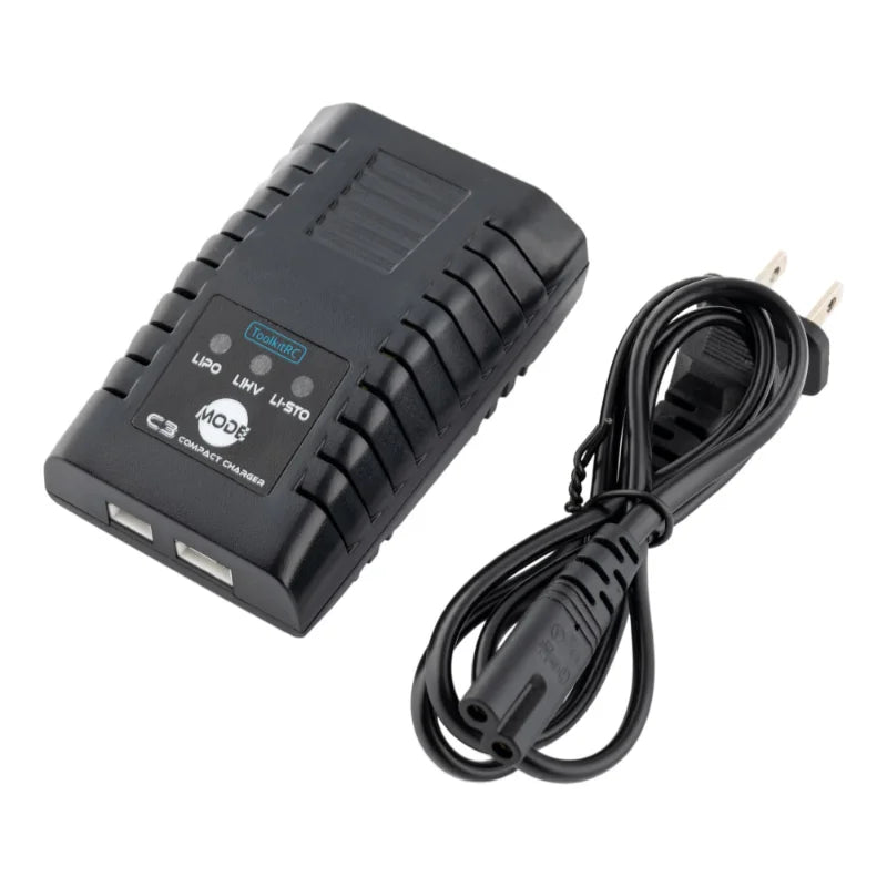 ToolkitRC C3 Balance Charger 2S 3S 25W LiPo LiHv RC Model Simple Universal Charger for FPV RC Model