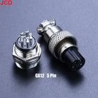 JCD 1Set GX12 GX16 GX20 2 3 4 5 6 7 8 9 10 12Pin Docking Aviation Plug Socket Waterproof Circular Connector