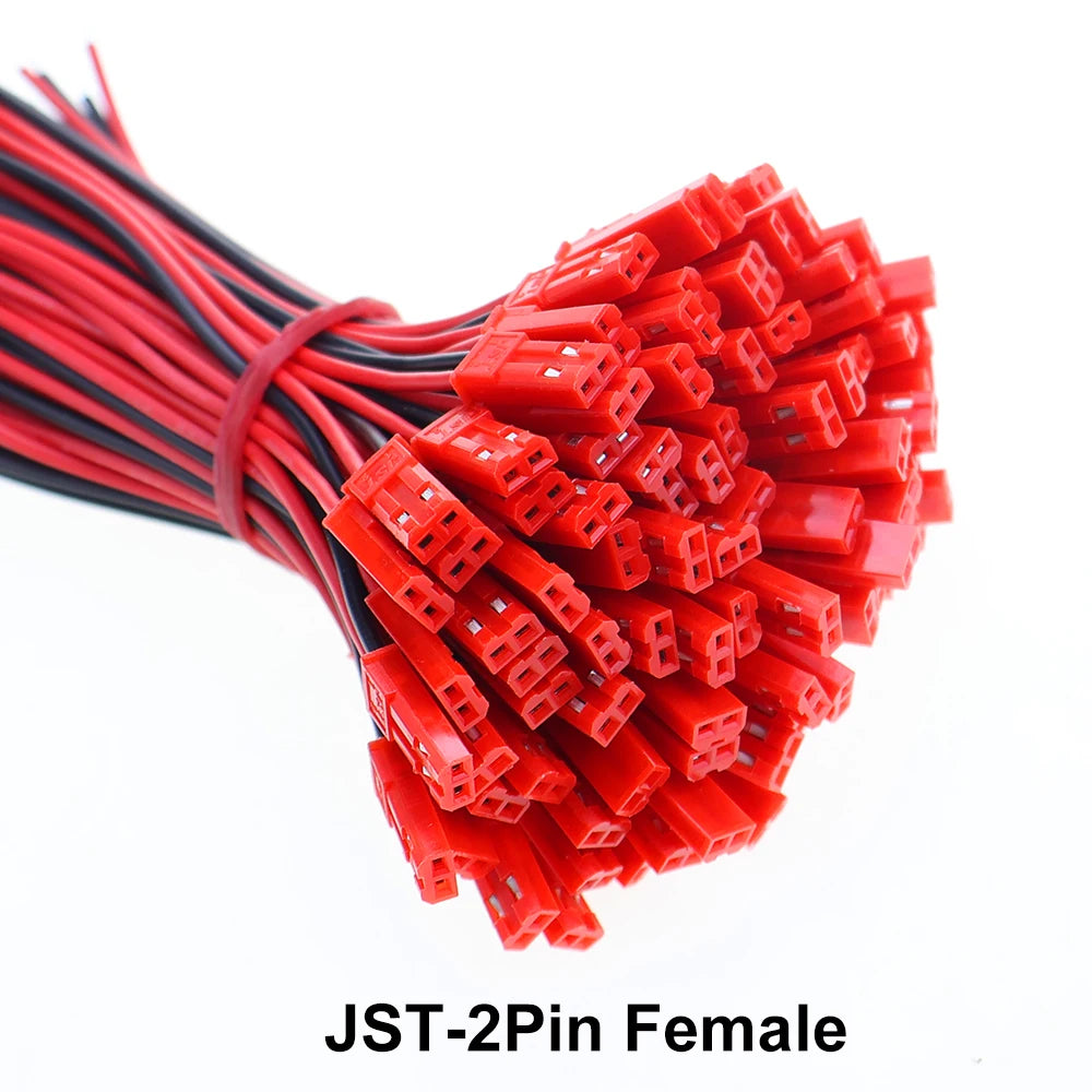 JCD For LED Lamp Strip RC Toys Battery 26 AWG JST Plug Connector 2 Pin Male Female Plug Connector Cable Wire  10/30cm