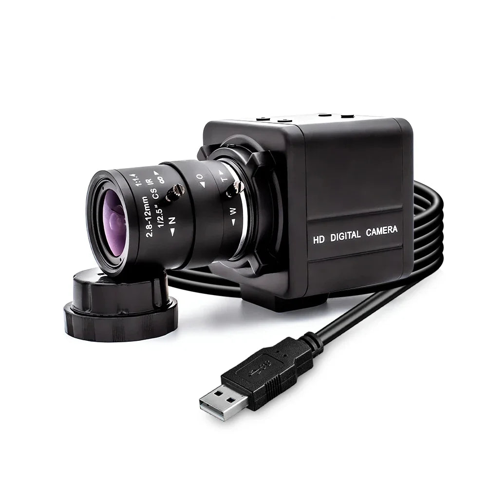 Global Shutter USB Camera 1080P 90FPS Industrial Metal Box With 5-100mm Varifocal Lens Plug Play For Meeting Document Scanning