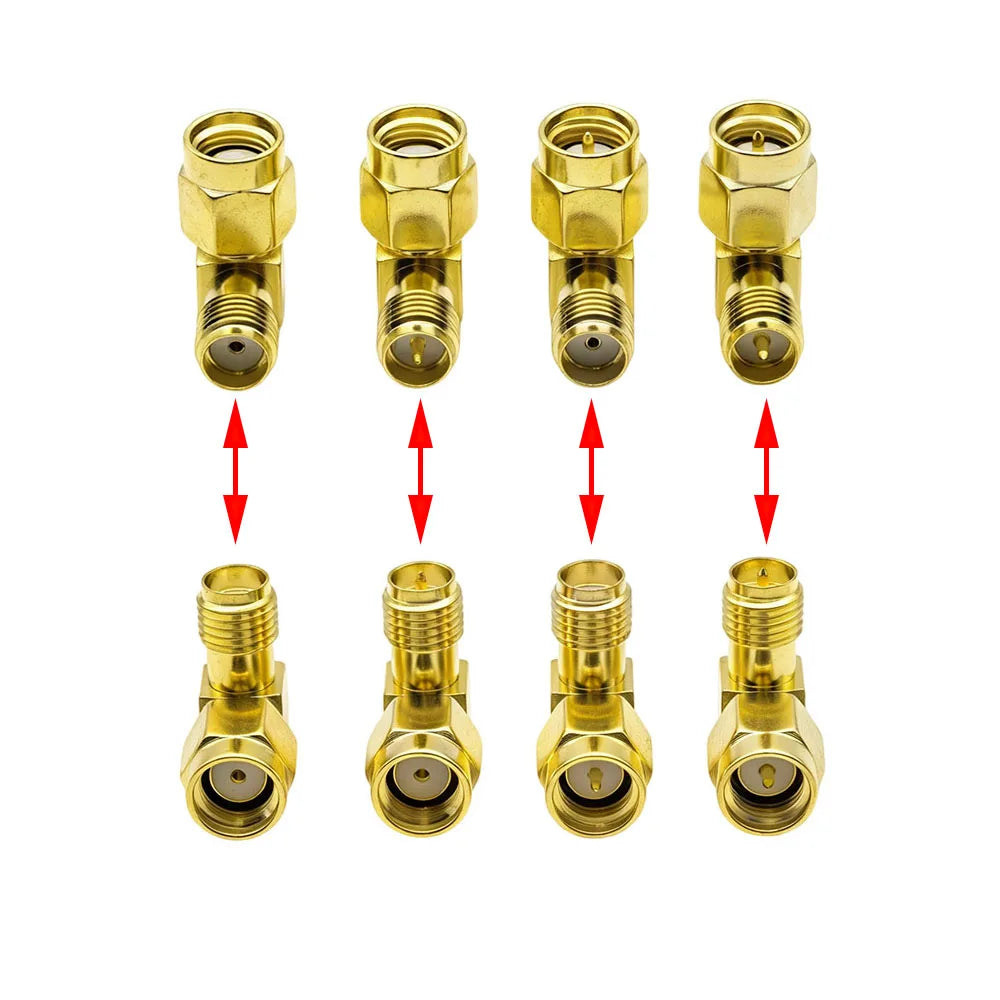 SMA Connectors kit 18Pcs/box SMA RP-SMA Plug Male Jack Female RF Coax Adapter for FPV Drone Antennas WiFi Router Radio Wireless