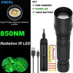 Infrared Complement 7W VCSEL 850nm/940nm Zoom Infrared Flashlight with Mute Adjustable Power 810nm IR Light