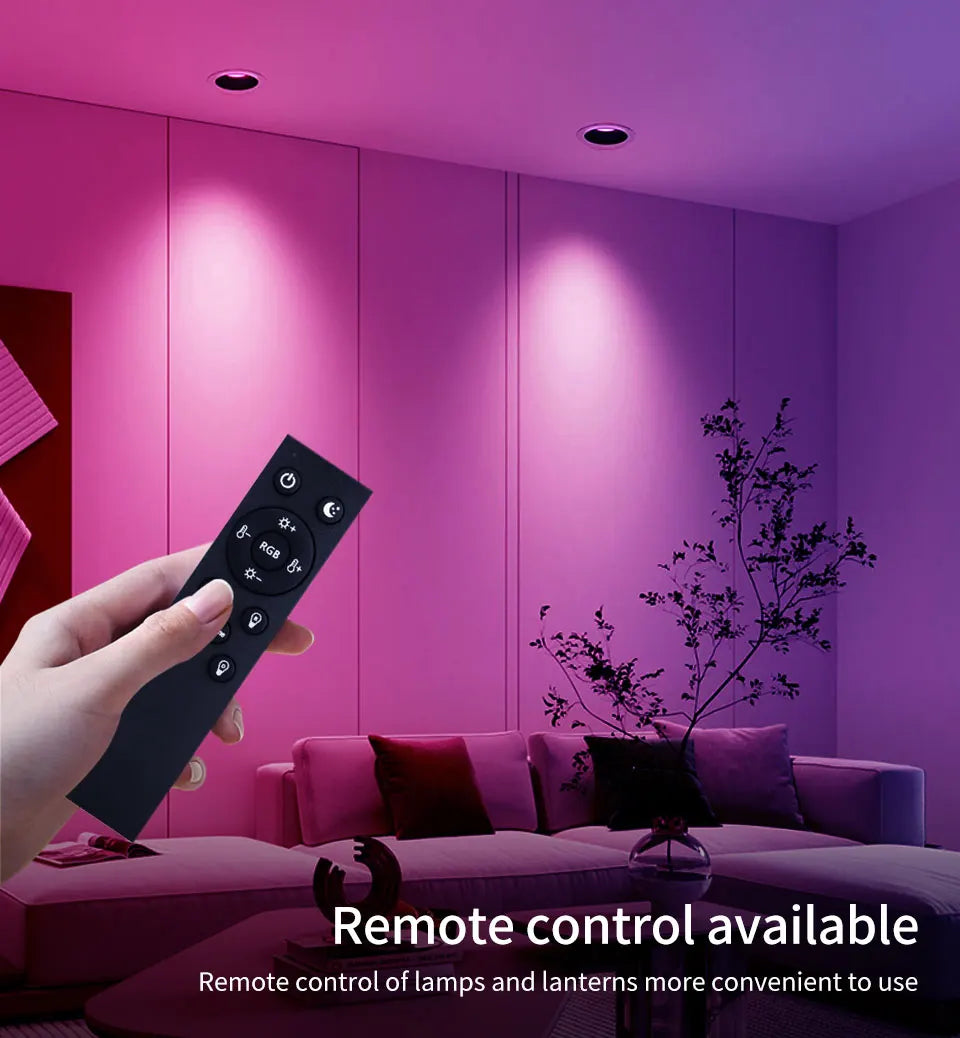 Smart LED Downlight 10W 220V Tuya Smart Life Bluetooth Can Ceiling Light Dimmable 1-4 Pack RF 2.4G Remote Group Control 75-105mm