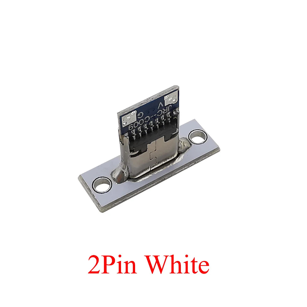 1/6/10Pcs USB Type C Female Connector with Fixing Plate 2P 4P 6 Pin DIY Repair Type-C USB Jack Socket Charging Port