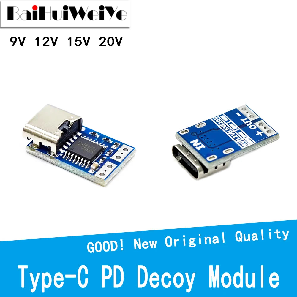 Type-C PD Decoy Module PD23.0 To DC Trigger Extension Cable QC4 Charger 9V 12V 15V 20V PDC004-PD Best Quality All Check