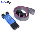 Estardyn New USBASP USBISP AVR Programmer USB ISP USB ASP ATMEGA8 ATMEGA128 Support Win7 64K 10Pin To 6 Pin Adapter Board