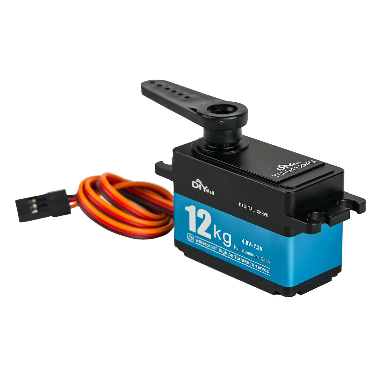 12KG TD-9412MG High Torque Full Metal Digital Servo Carbon Brush Motor 180/270/360 Degree Short Model for 1:10 1:8 RC Car Robot