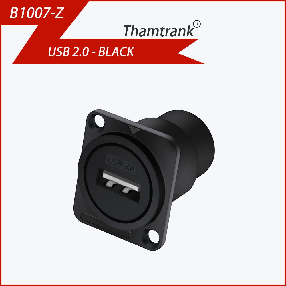 1pc Metal Round/D Type Module RJ45 CAT6&USB 2.0/3.0&Type C&HDMI-Jack Socket Through Network Panel Mounting Electronic Connector