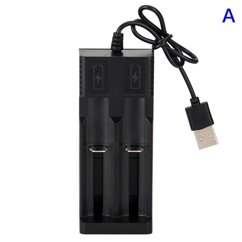 2-Slot Smart 18650 Battery Charger - USB-C Powered Lithium Ion Charger with LED Indicators, Universal Compatibility