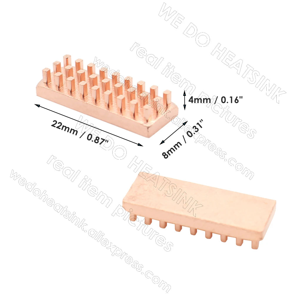 WE DO HEATSINK Small Tiny Useful Pure Copper Heat Sink Without or With Thermal Pad For Raspberry Pi Banana Pi IC Chipset Package