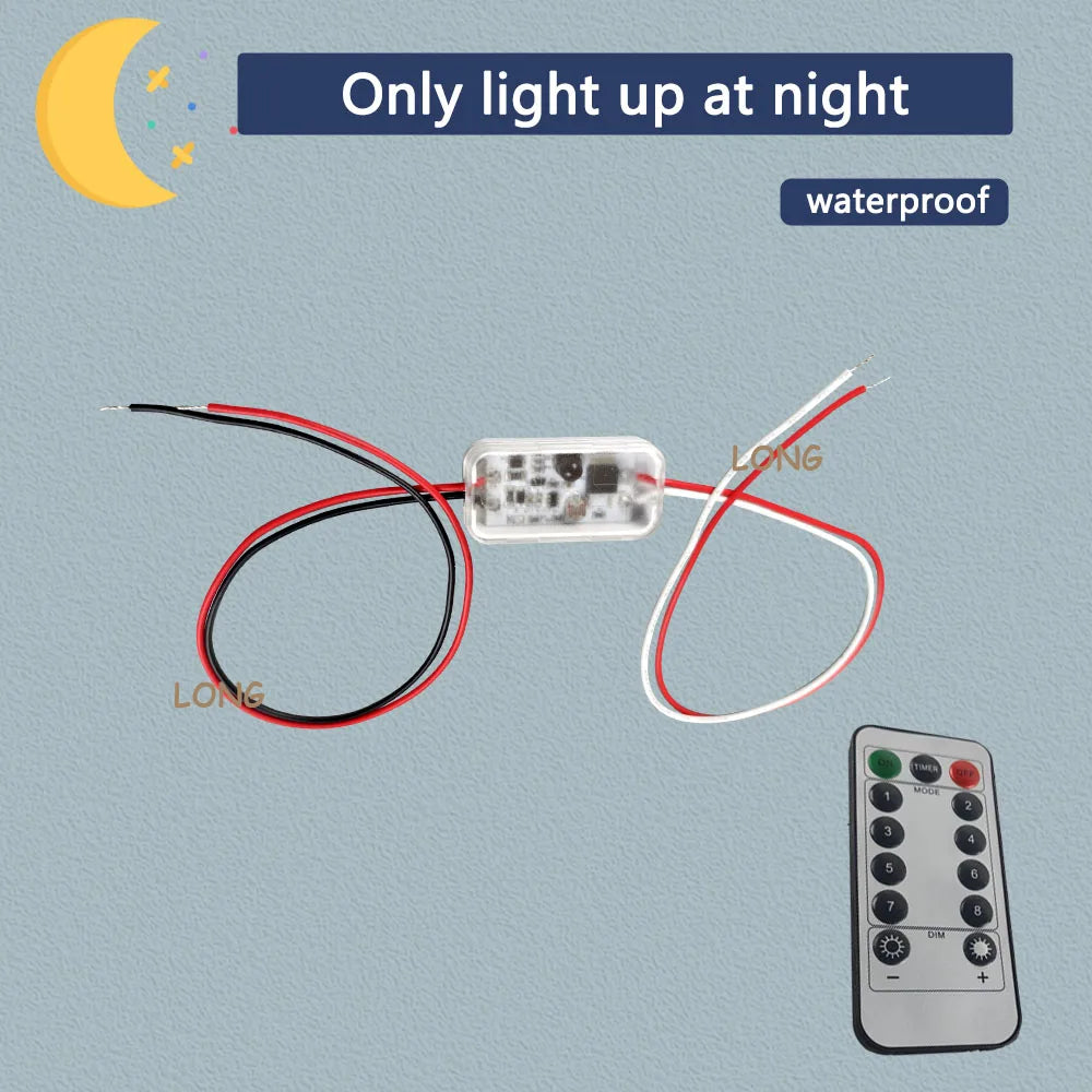 Waterproof Photocell Sensor Switch IP66 12-75V DC 3A Auto On/Off Remote Control Light Sensor
