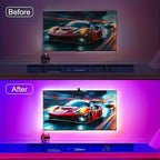 Smart LED TV Backlight Strip with AR Color Sensor App Controller with Music Sync RGB Ambient Light for 55 to 85 Inch Screen