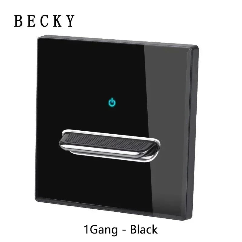 Retro Toggle Light Switch Glass Panel Wall Switch 2 Way EU UK Standard 16A LED Indicator Luxury Vintage Home Interior Ornament