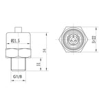 Pressure Sensor Transmitter for Water Oil Fuel Gas Air G1/8 5V Ceramic Sensor Stainless Steel 0.5Mpa 1.2Mpa Transducer