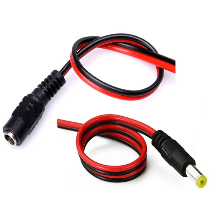 12V DC Connector 5.5x2.1mm Male Female Plug 12V DC Power Pigtail Cable Jack for CCTV Camera Connector Tail Extension 24V DC Wire
