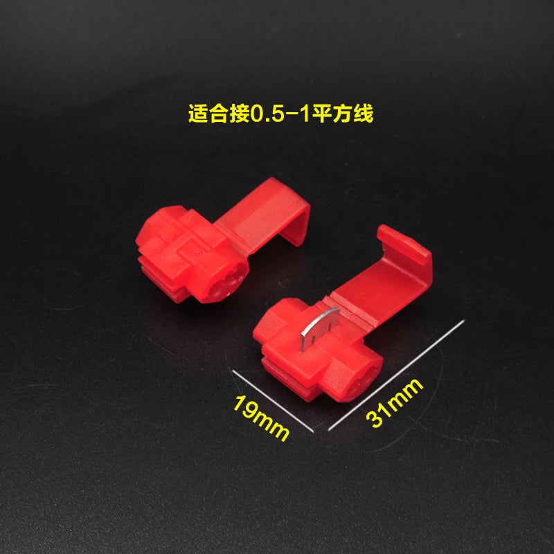 50/20/10PCS Quick Splice Wire Connector AWG22-18 Without Breaking Cable Insulated Crimp Quick Splice Electrical Terminals