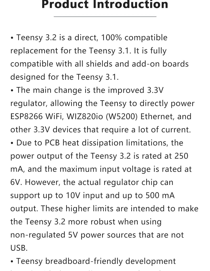 Teensy 3.2 Development Board MK20DX256 Cortex-M4 MCU Mini USB Interface ARM Microcontroller Core Board For Audio
