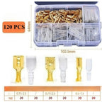 120/315/1000pcs Male and female cable box, insulated cable, male connector, 2.8/6.3mm electric crimping terminal shovel kit