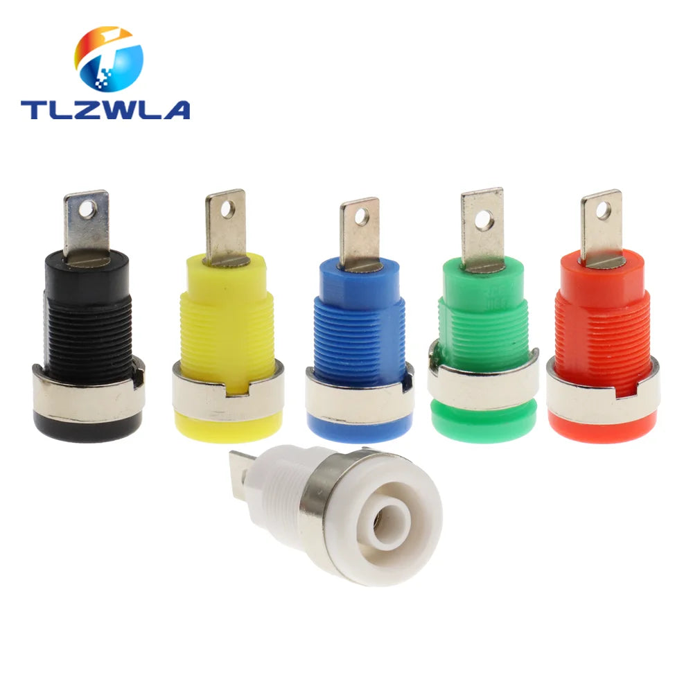 5PCS 4MM Banana Plugs Female Jack Socket Plug Wire Connector Multimeter Socket Banana head Female