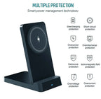 Magnetic Fast Wireless Charger Station For Magsafe iPhone 16 15 14 13 12 Pro Max Desktop Foldable Smartphone Charging Stand Dock