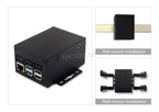 Raspberry Pi 5 Industrial grade large space metal Case D For PoE HAT/official Active Cooler PCle