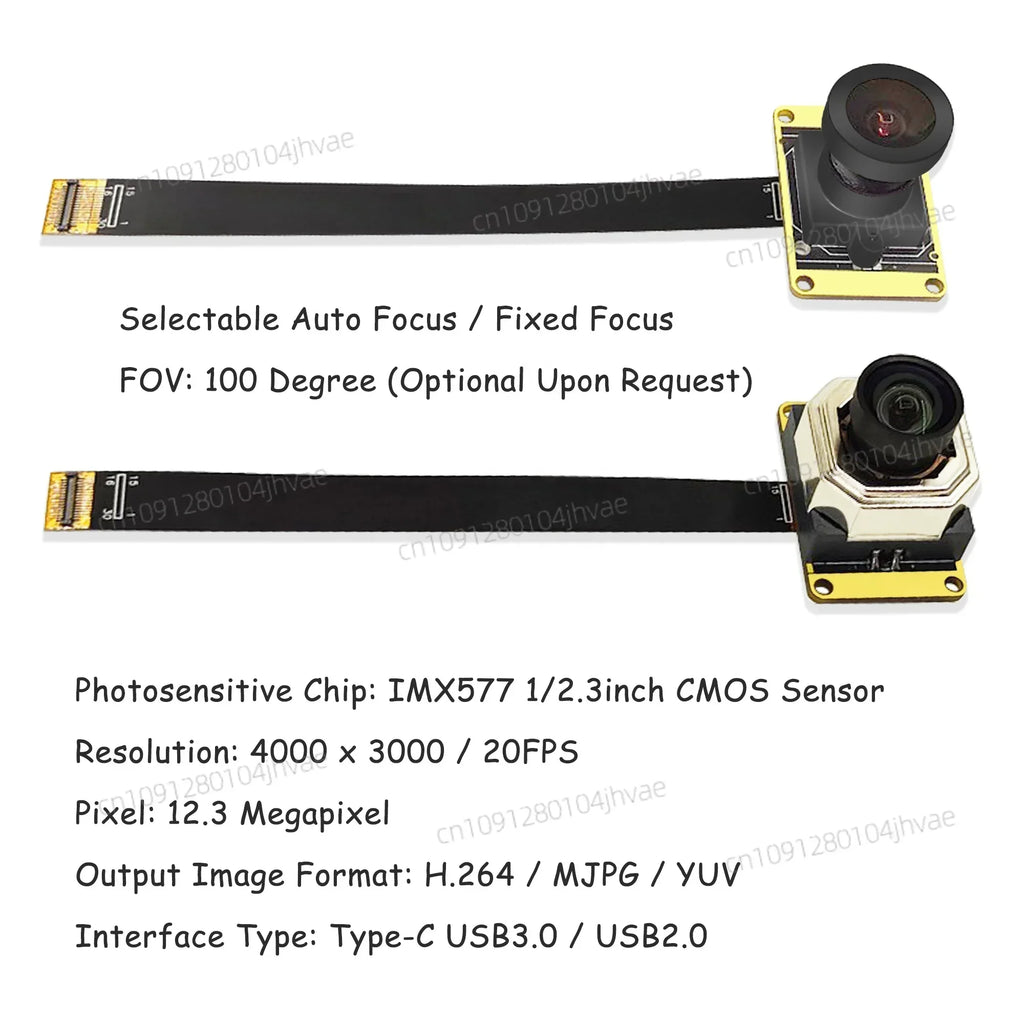 2025 In Stock OEM H.264 YUV MJPEG IMX577 IMX477 1/2.3inch 12MP CMOS Sensor Autofocus Fixedfocus RGB Mini Usb UVC Camera Module 4