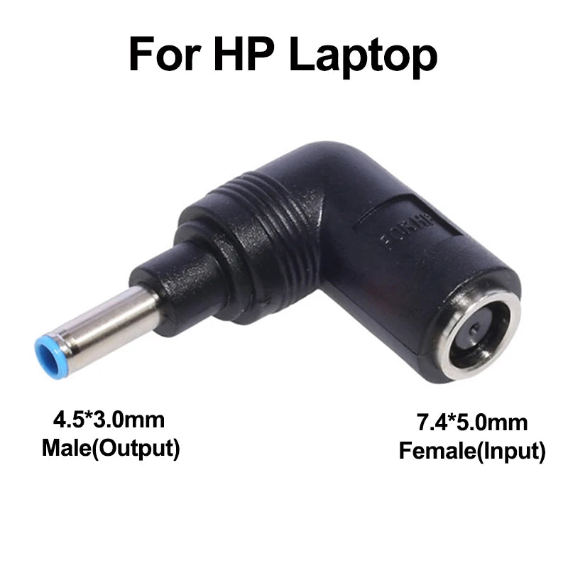 DC Power Adapter Plug for HP Dell DC Jack 7.4*5.0mm Female to 4.5*3.0mm Male with Pin Converter for Laptop Notebook