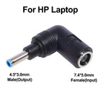 DC Power Adapter Plug for HP Dell DC Jack 7.4*5.0mm Female to 4.5*3.0mm Male with Pin Converter for Laptop Notebook