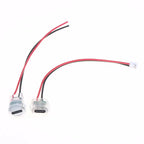 5/10Pcs Transparent 2Pin Waterproof USB-C Female Charging Socket With LED Light Type-C Power Input Connector