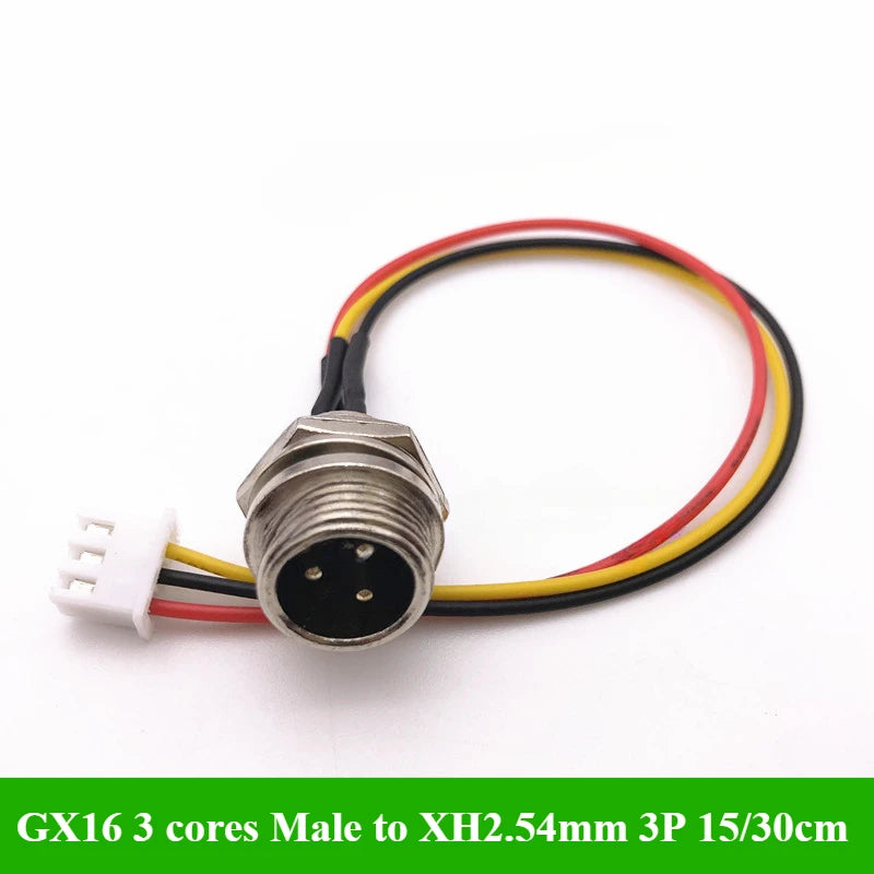 GX12 GX16 GX20 Aviation Plug To XH2.54 Terminal Wire 2 3 4 5 6 Pin M12 Male Head Adapter Cable Connector Extension Line 15/30cm
