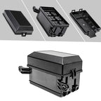 12-Slot Relay Box 6 Relays 6 ATC/ATO Standard Fuses Holder Block with 41pcs Metallic Pins Universal for Automotive Marine Use