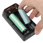 POWERKAN Battery Charger, Type-C USB Input, for 3.7V Li-ion Batteries Compatible with 2665016340 14500 21700 18650 Charging