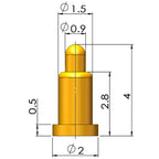 1Pcs Pogo Pin Connector Pogopin Battery Spring Loaded Contact SMD Needle PCB 1.8 2 3 4 5 6 7 8 9 10 12 mm