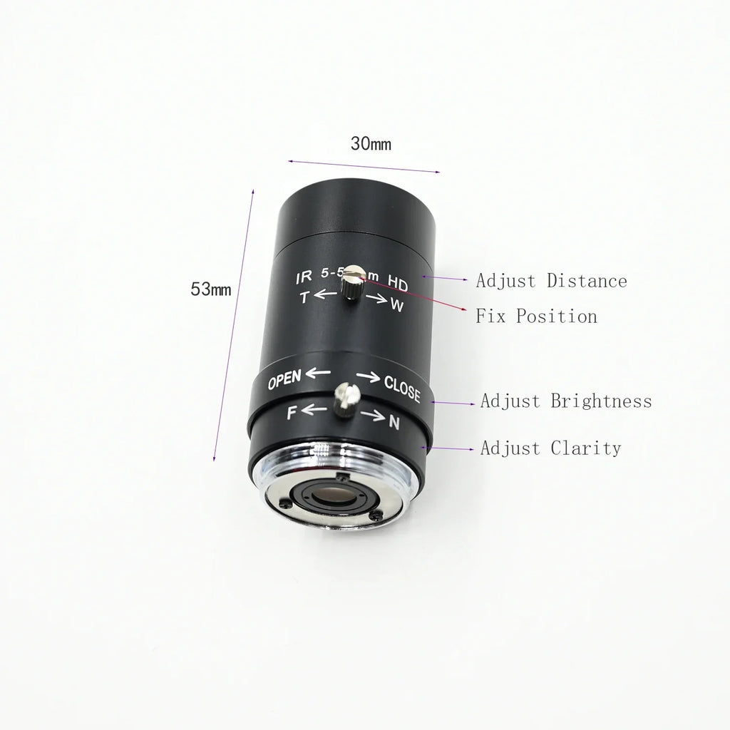 Ultra HD 16MP USB Box Camera,IMX298, 4656X3496,With 2.8-12mm/5-50mm Manual Zoom CS Lens,For Window Linux Android Raspberry Pie