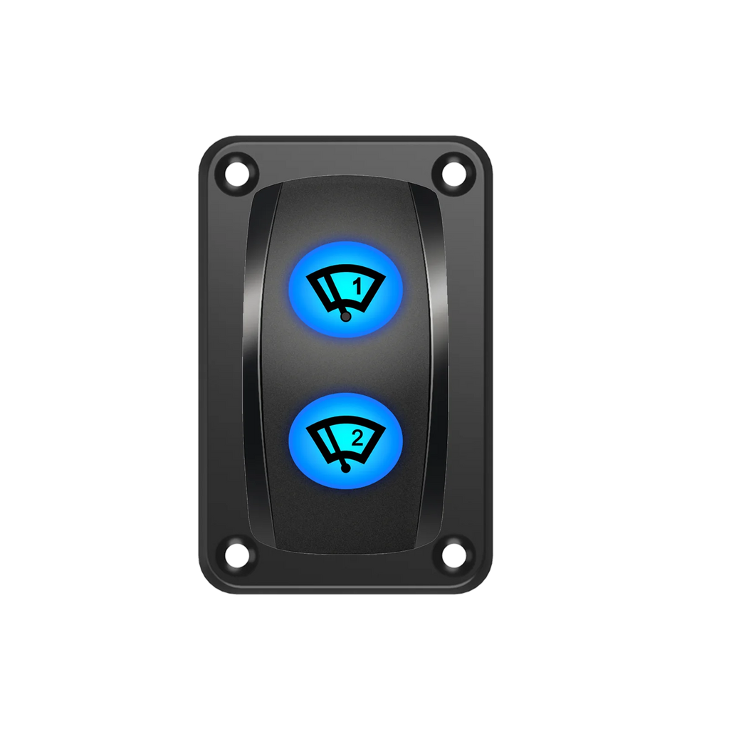 WINDSHIELD WIPER Rocker Switch DPDT 3 Position 2 In 1 Window Washer Switch 12V 20A Waterproof for CARS BOAT BUS RV SUV ATV UTV