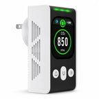 FABISENSE PTH-253N Plug-in CO2 Detector NDIR Air Quality Monitor 400-5000 PPM with Color Display and Adjustable Alarm