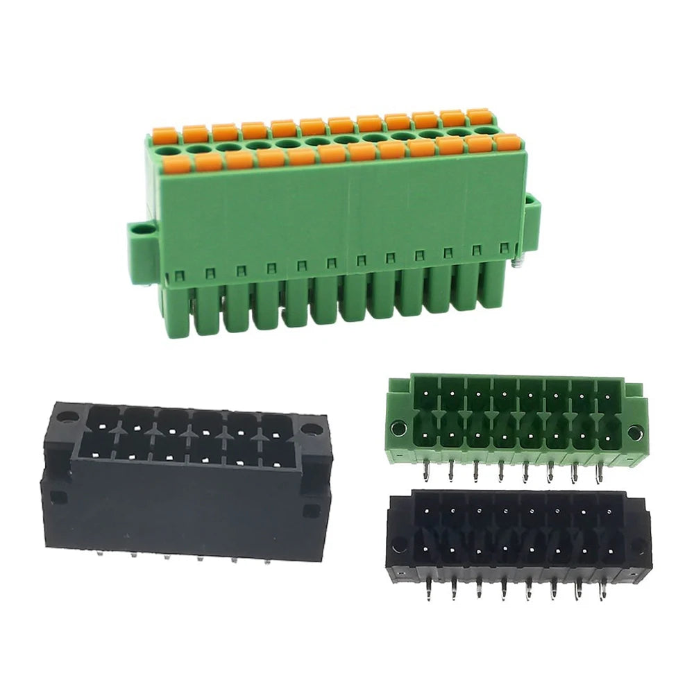 10pcs 2X2-20P KF2EDGKSM-3.5 Compact Double Layer Plug-in Terminal Block Spring Quick Connect DFMC 1,5/20-STF-3,5 1790470 Equival