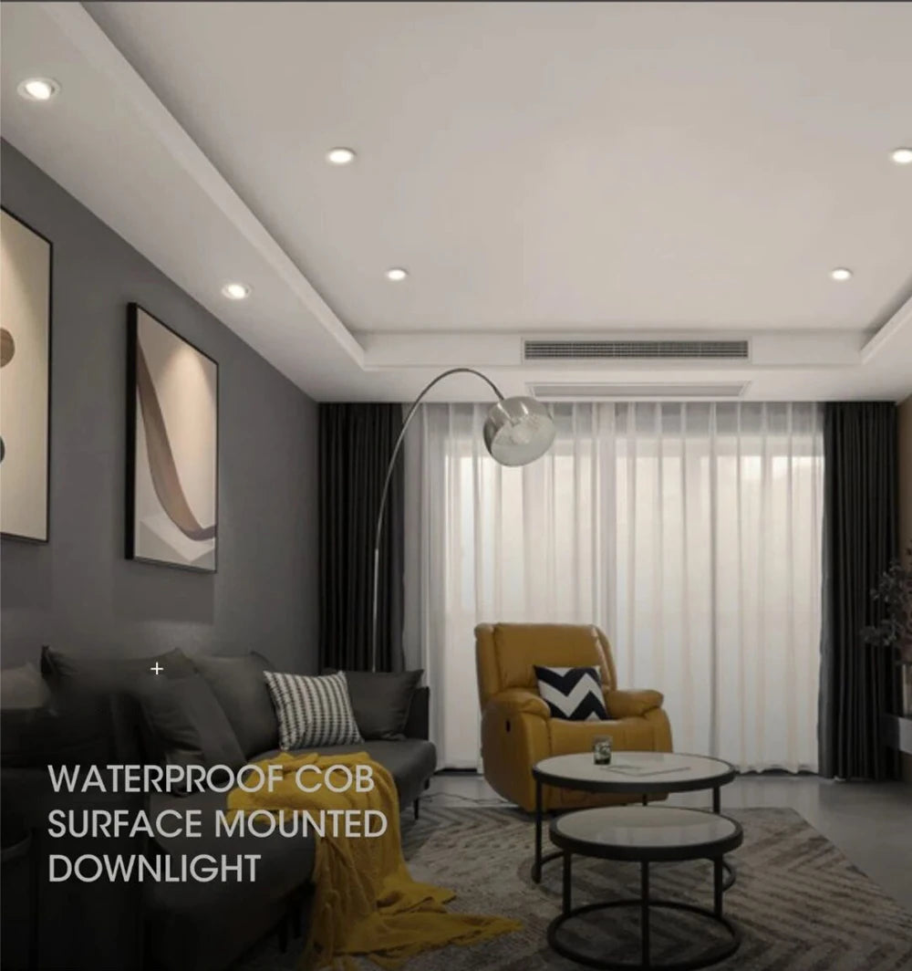 Recessed COB Spotlights 3CCT TUYA Bluetooth/Zigbee Matter Dimmable LED Downlight 110/220V Dimmable Ceiling Lamp Bedroom Kitchen