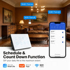 Melery Wifi Smart Tuya Light Switch 4/5/6/8/10 Gang Glass Wall Touch Sensor Alexa Remote Voice Control by Google Home Assistant