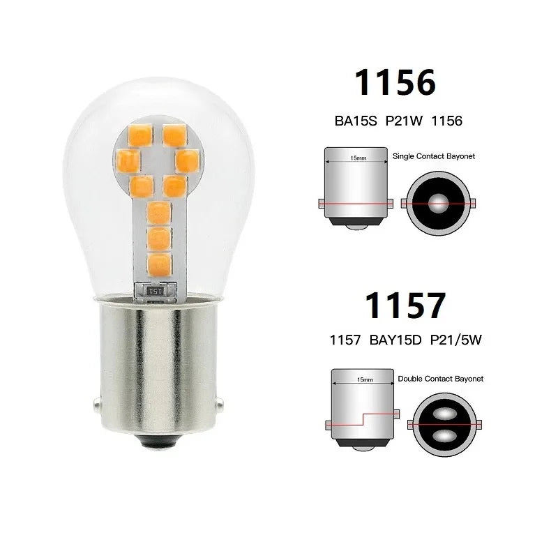 1PCS 1156 BA15S P21W Led 1157 BAY15D P21/5W Bulbs Ampoule R5W R10W 18SMD 800LM Car Fog Lights DRL Turn Signal Lamp 12V White Red