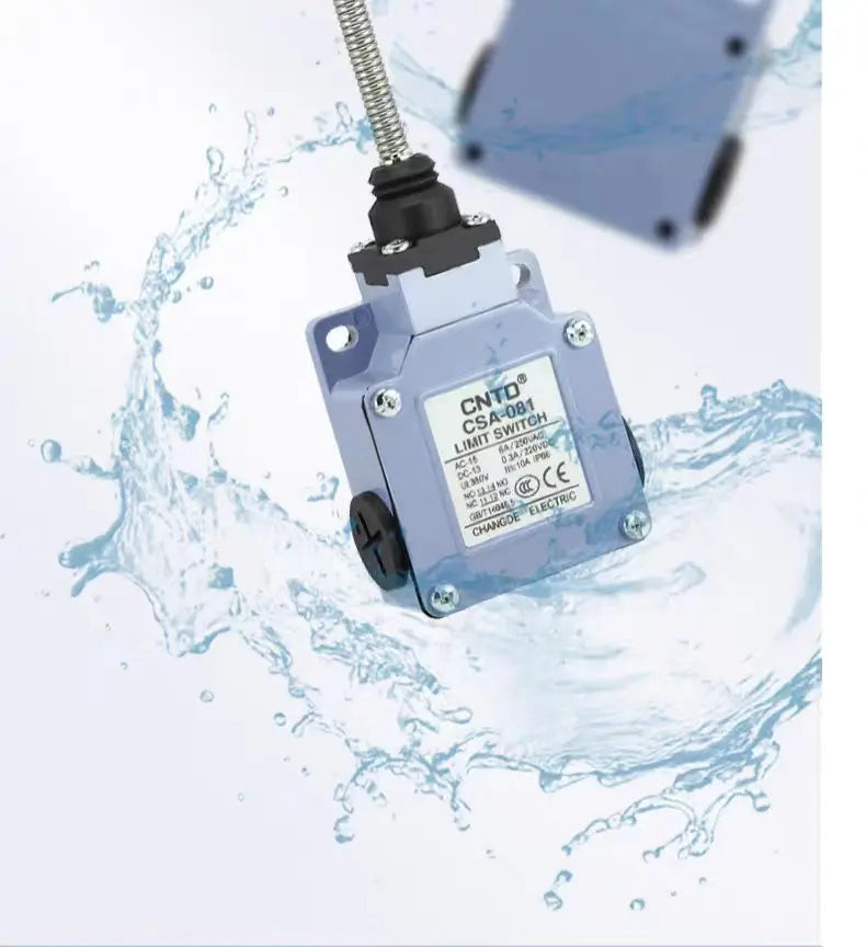 CNTD CSA-081 Limit Switch Micro Switch Long Metal Lever Arm Snap Action SPDT 1NO 1NC 10A 250V Waterproof Oil Proof