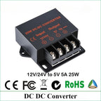 12V 24V to 5V DC Converter Regulator 3A-100A Car Step Down Reducer LED Lighting Display CE Certified Waterproof Dustproof