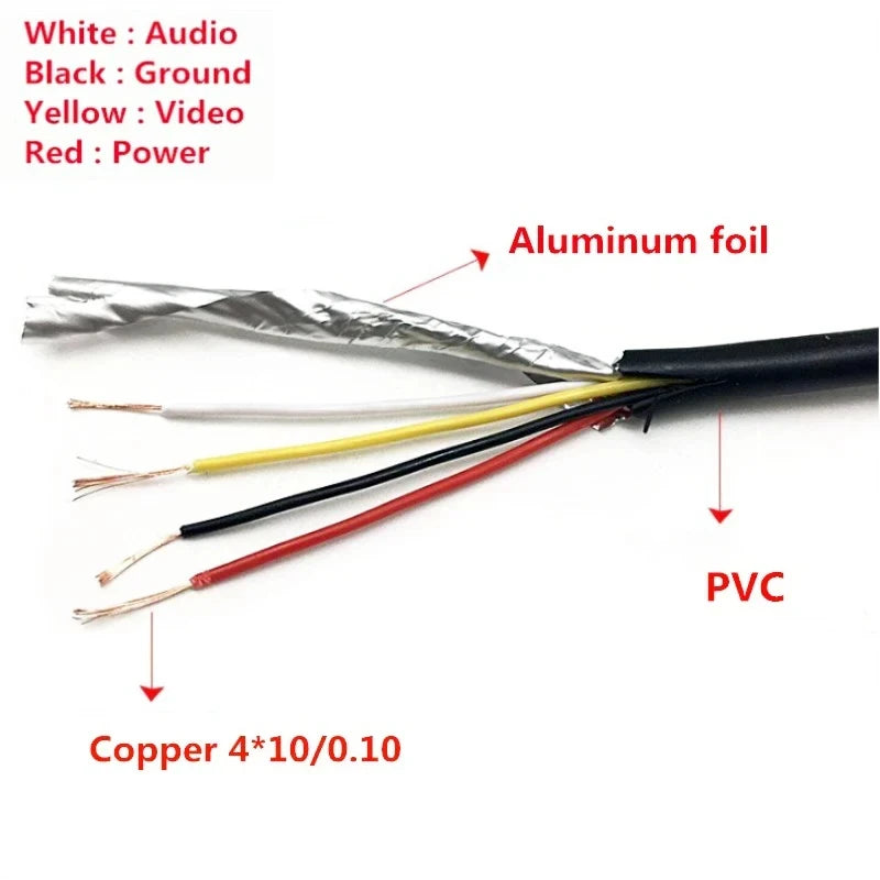 1Pcs M12 4Pin Aviation Connector Extension Cable 20CM Male to Male/Female GX12 Adapter for CCTV Camera Security DVR