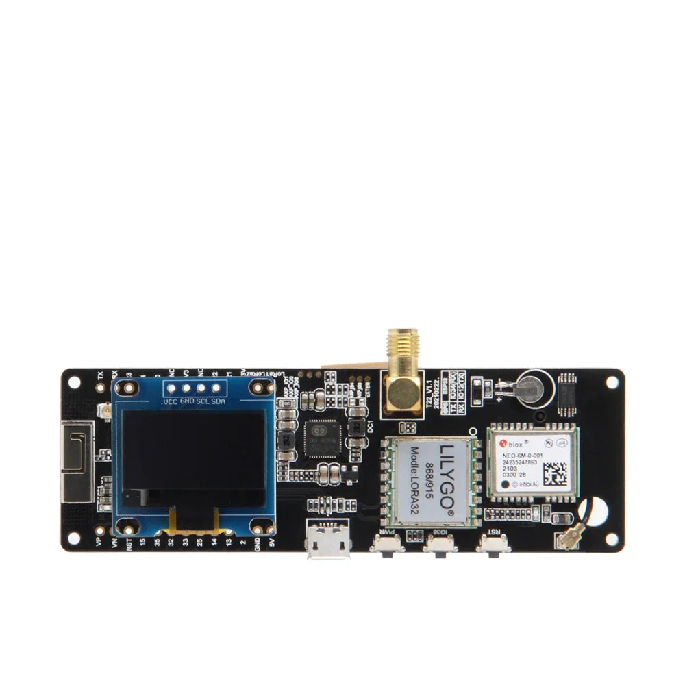 LILYGO® TTGO Meshtastic T-Beam V1.2 ESP32 LoRa Development Board 433MHz 868MHz 915MHz 923MHz WiFi BLE GPS OLED Display AXP2101