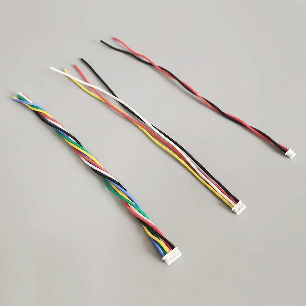 JST 1.25mm Pitch Pre-Crimped Silicone Wire Kit | 28AWG Soft Cable Male/Female Connector | 2-10 Pin DIY Electronic Harness