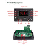 DC 5V 12V Audio Player Bluetooth 5.0 MP3 Decoder Board Hands-free Car Microphone USB TF FM Radio MP3 Music Player Speaker